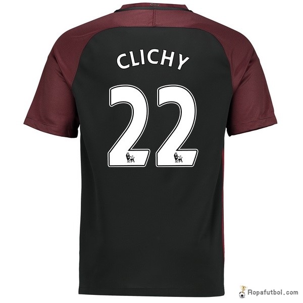 Camiseta Manchester City Replica Segunda Ropa Clichy 2016/17 Negro